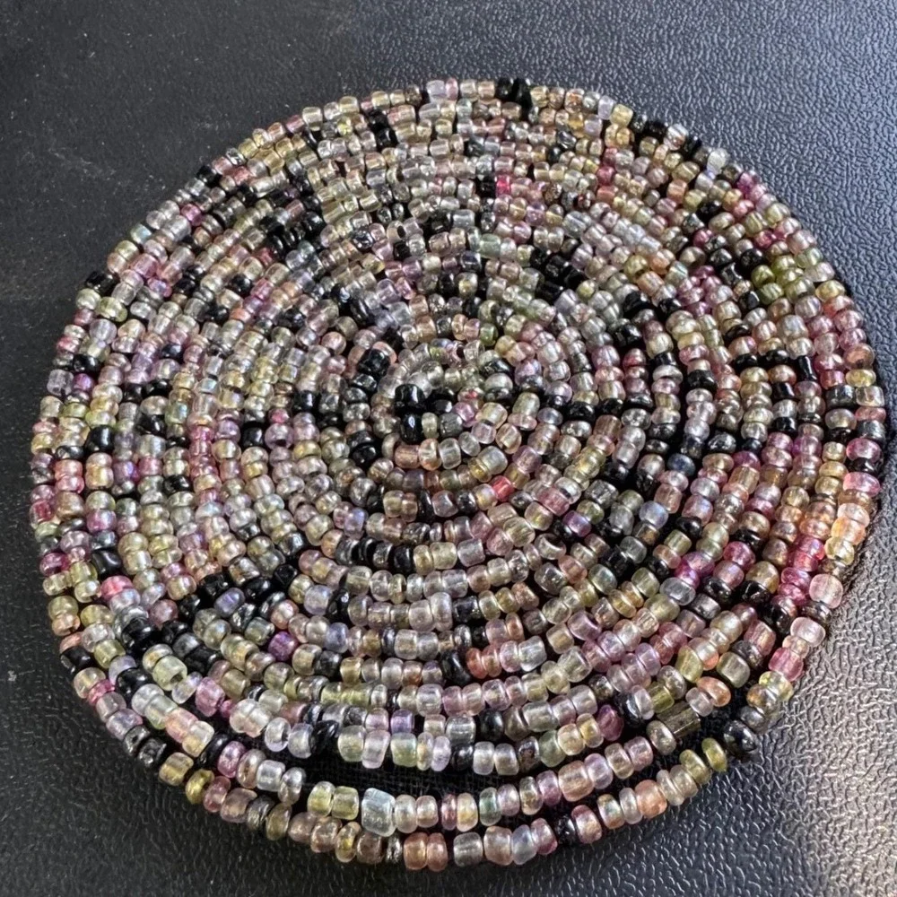 HandBeaded Hot/Cold  Drink Coaster‎ Seed Bead Coaster Handmade 3.5